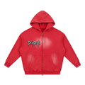 DripDept. Men's Sunfade Zip-Up Black/Gray Drip Logo Hoodie