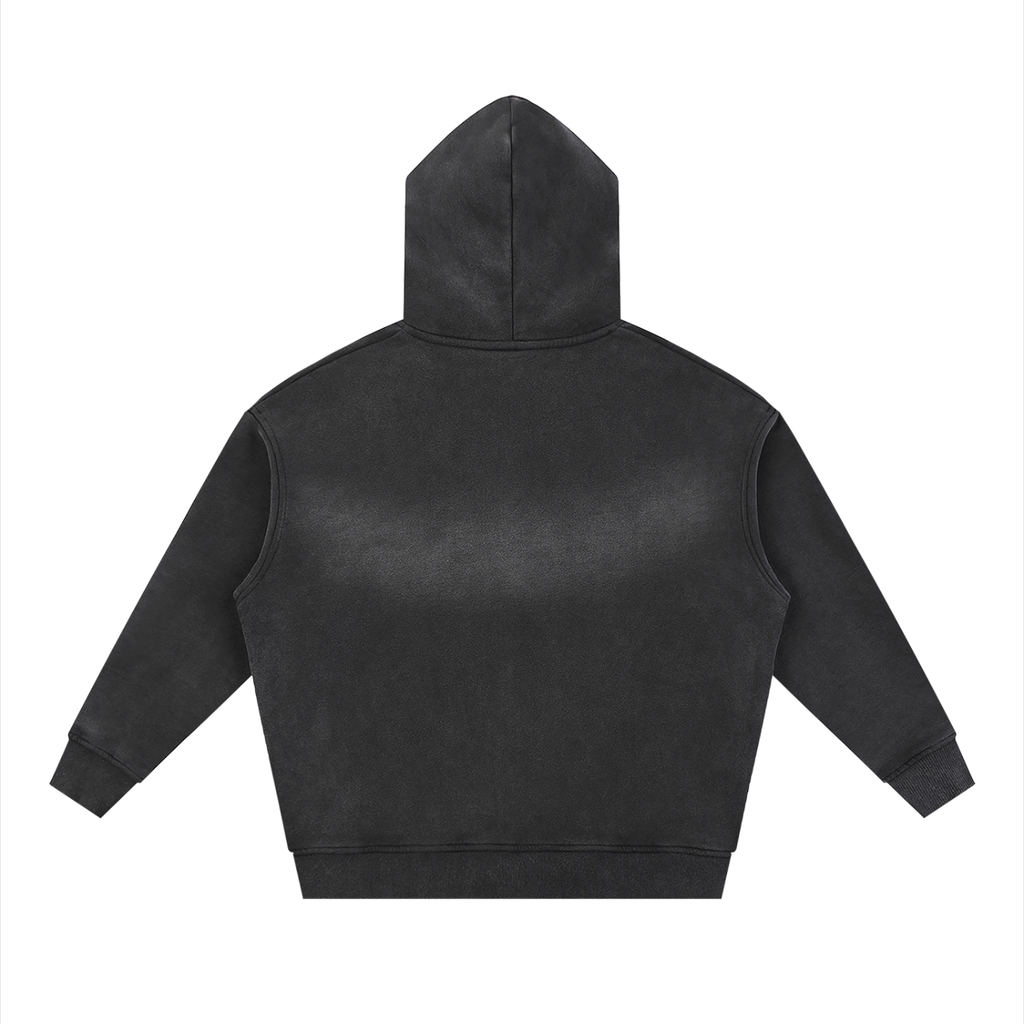 DripDept. Men's Sunfade Zip-Up Black/Gray Drip Logo Hoodie