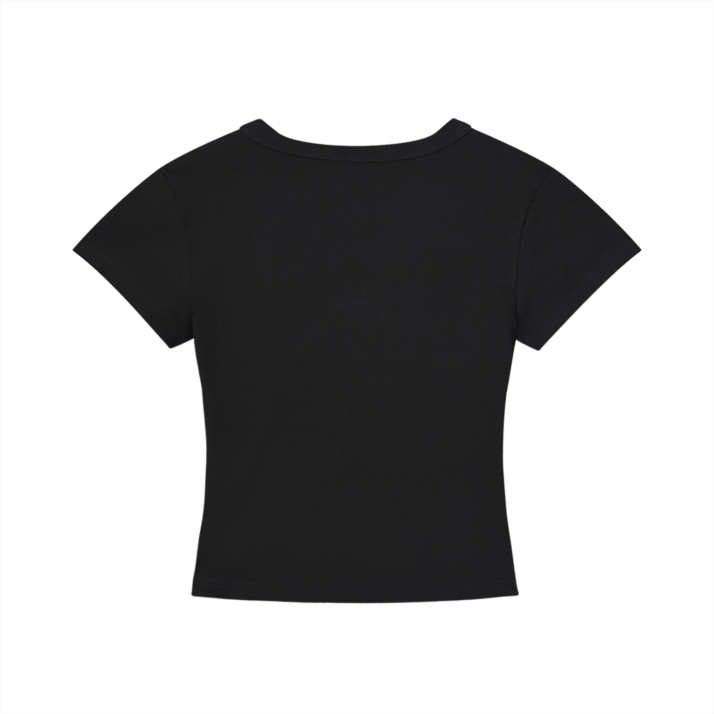 DripDept. Women's Cropped Black/Gray Drip Logo T-Shirt