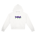 DripDept. Women’s Cropped Green/Purple Drip Logo Hoodie