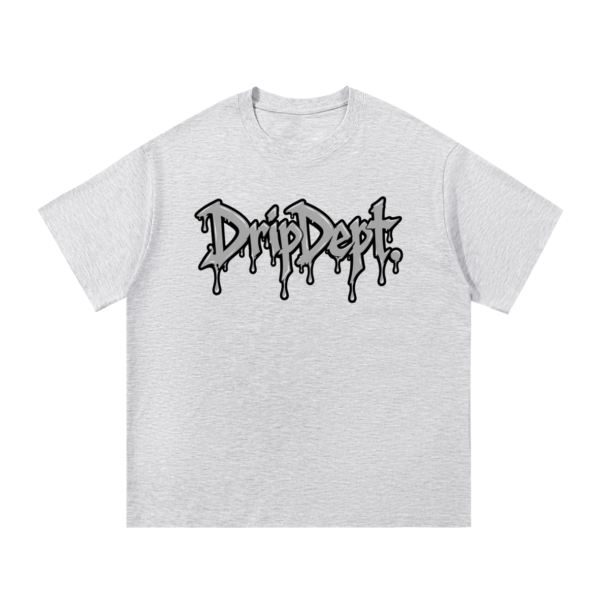 DripDept. Men's Oversized Black/Gray Drip Logo T-Shirt
