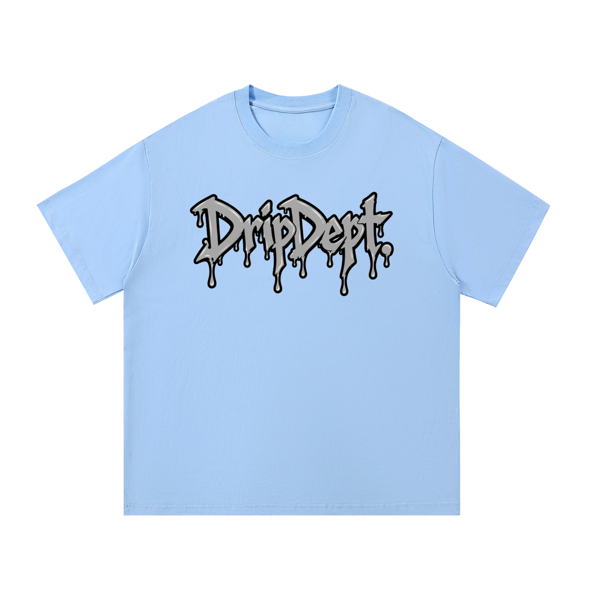 DripDept. Men's Oversized Black/Gray Drip Logo T-Shirt