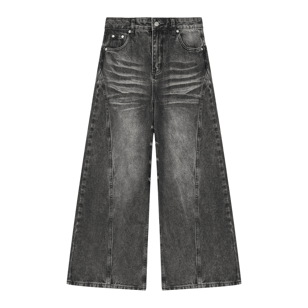 DripDept. Women’s Black Vintage Wash Baggy Jeans