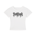 DripDept. Women's Cropped Black/Gray Drip Logo T-Shirt