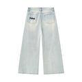 DripDept. Men's Washed Light Blue  Baggy Jeans